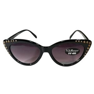 A.J. Morgan Black Cat-Eye Sunglasses.‎ New
